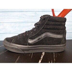 Vans SK8-Hi Black Suede Canvas High Top Skate Shoes M 5 W 6.5